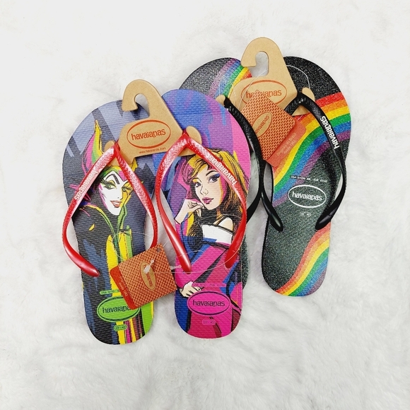 NEW Havaianas Bundle of 2 Slip On Summer Flat Flip Flop Sandals S178 - Picture 1 of 8